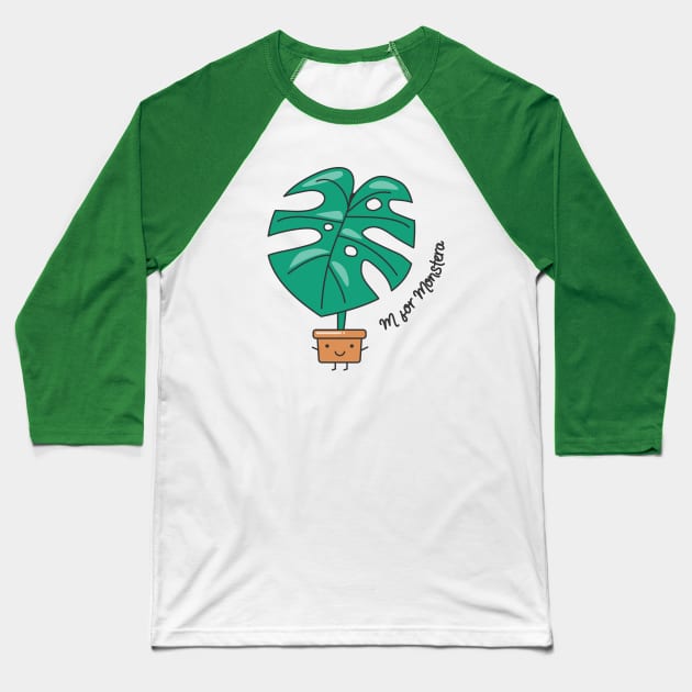 M for Monstera Baseball T-Shirt by Home by Faith